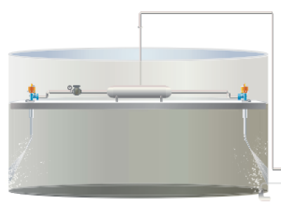 Automatic storage tank cleaning machine